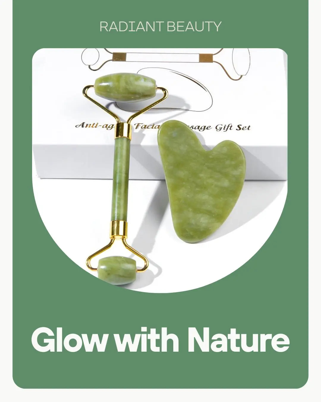 Contour Stone — Jade facial roller by LifeFix