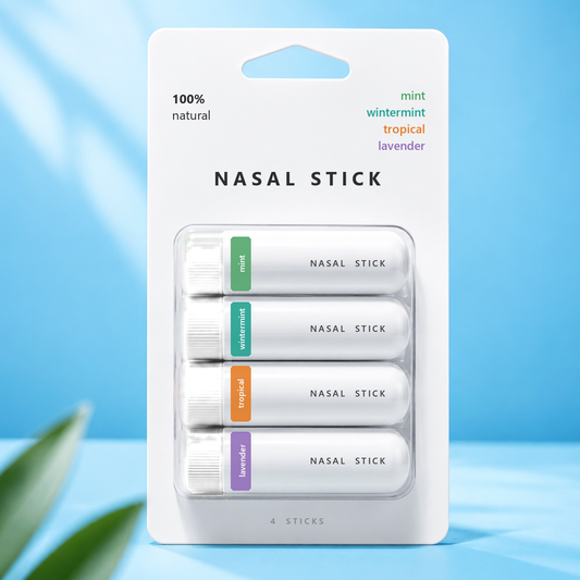 Non drowsy nasal relief stick 4-pack — mint, wintermint, tropical, lavender